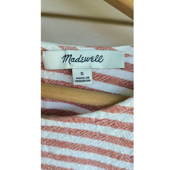 Madewell Stripe-Play Button-Back Tee Dress Size Small - Picture 7 of 7